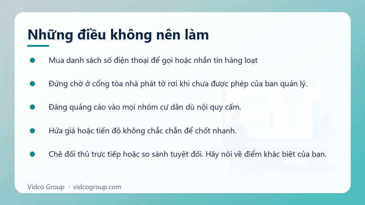 Danh sách: Những điều không nên làm