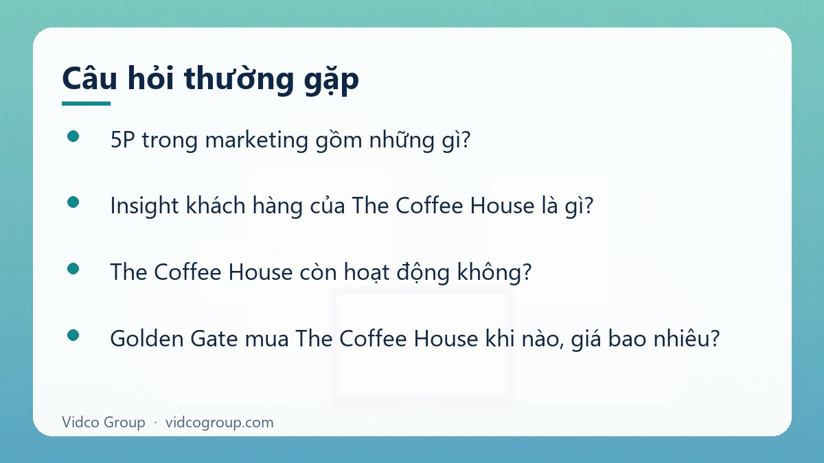 Một số câu hỏi thường gặp về Case study The Coffee House