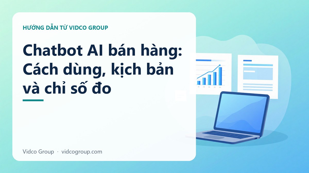Chatbot AI bán hàng: Cách dùng, kịch bản và chỉ số đo