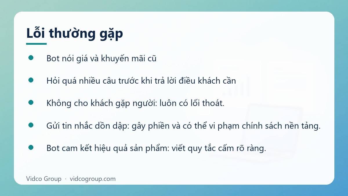 Danh sách: Lỗi thường gặp