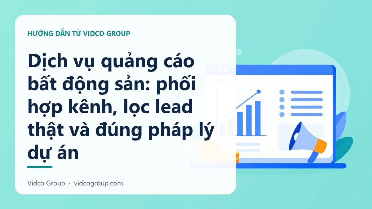 Dịch vụ quảng cáo bất động sản: phối hợp kênh, lọc lead thật và đúng pháp lý dự án