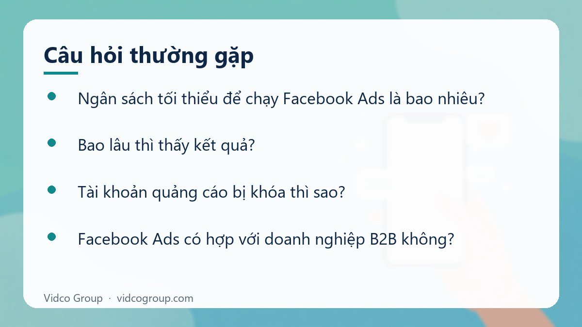 Một số câu hỏi thường gặp về Dịch vụ chạy quảng cáo Facebook uy tín