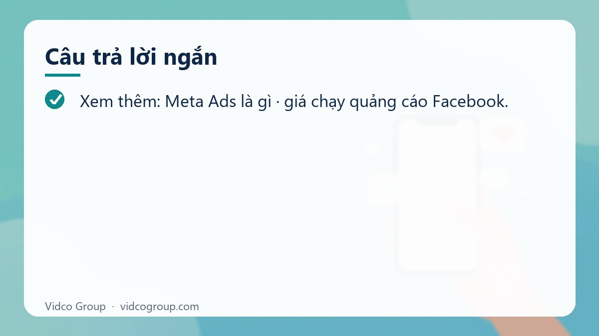 Câu trả lời ngắn: Dịch vụ chạy quảng cáo Facebook uy tín