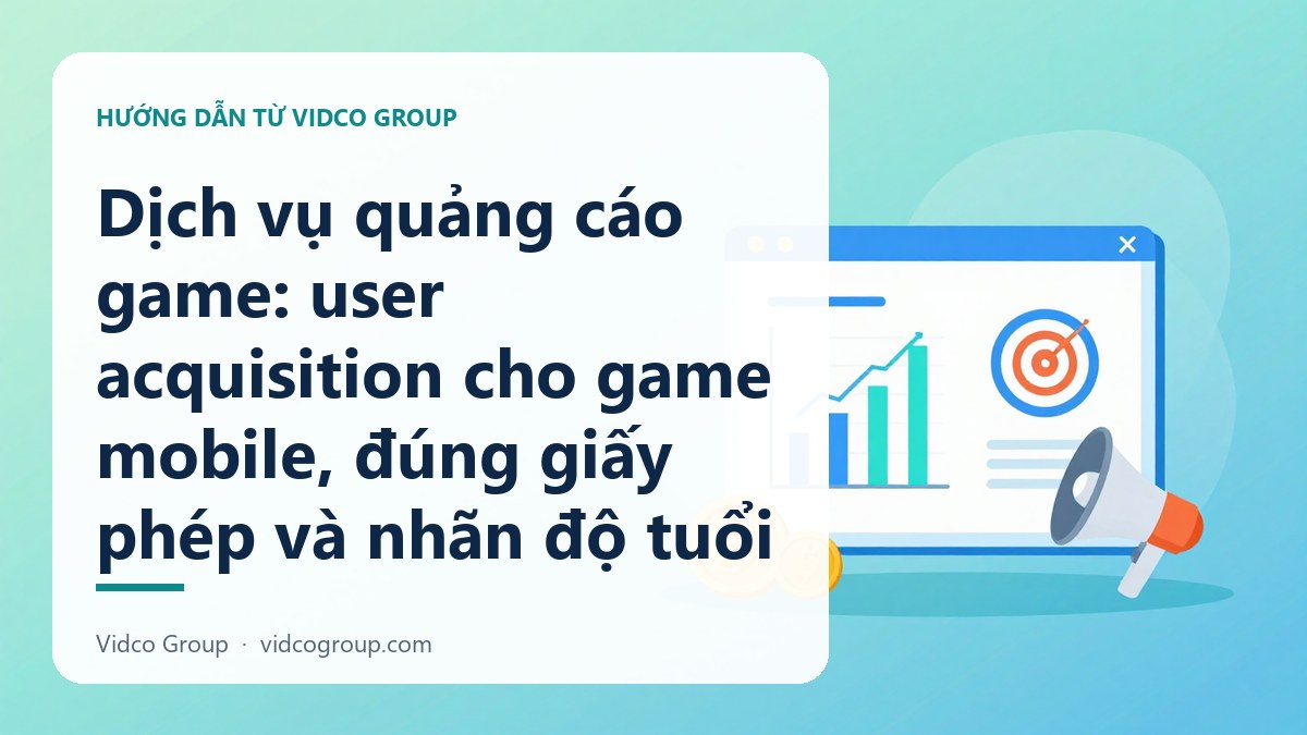 Hình minh họa: Dịch vụ quảng cáo game: user acquisition cho game mobile, đúng giấy phép và nhãn độ tuổi