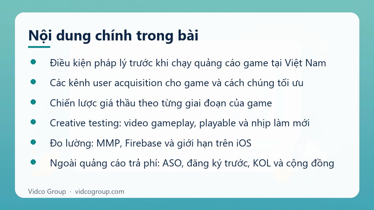 Nội dung chính: Dịch vụ quảng cáo game