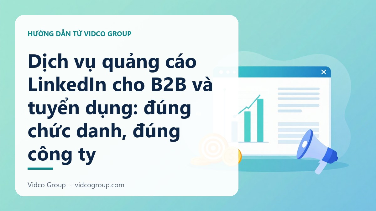 Hình minh họa: Dịch vụ quảng cáo LinkedIn cho B2B và tuyển dụng: đúng chức danh, đúng công ty