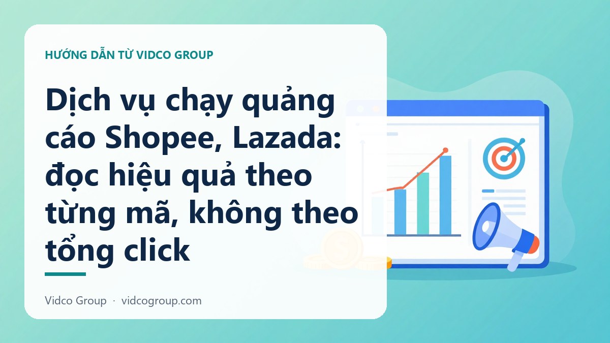 Hình minh họa: Dịch vụ chạy quảng cáo Shopee, Lazada: đọc hiệu quả theo từng mã, không theo tổng click