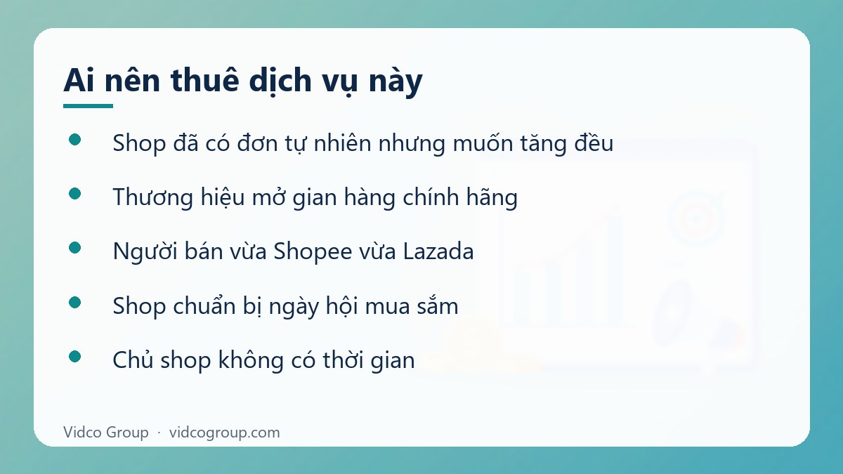 Danh sách: Ai nên thuê dịch vụ này