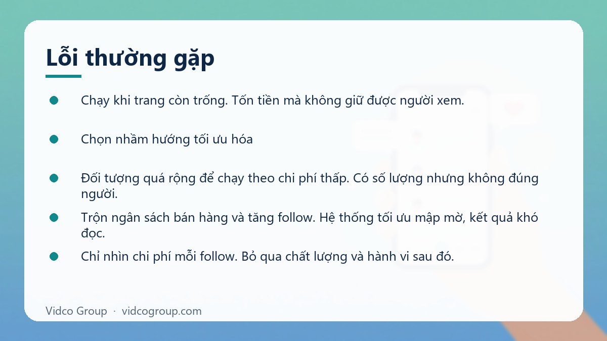 Danh sách: Lỗi thường gặp