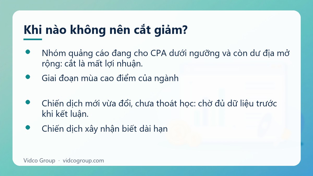 Danh sách: Khi nào không nên cắt giảm?