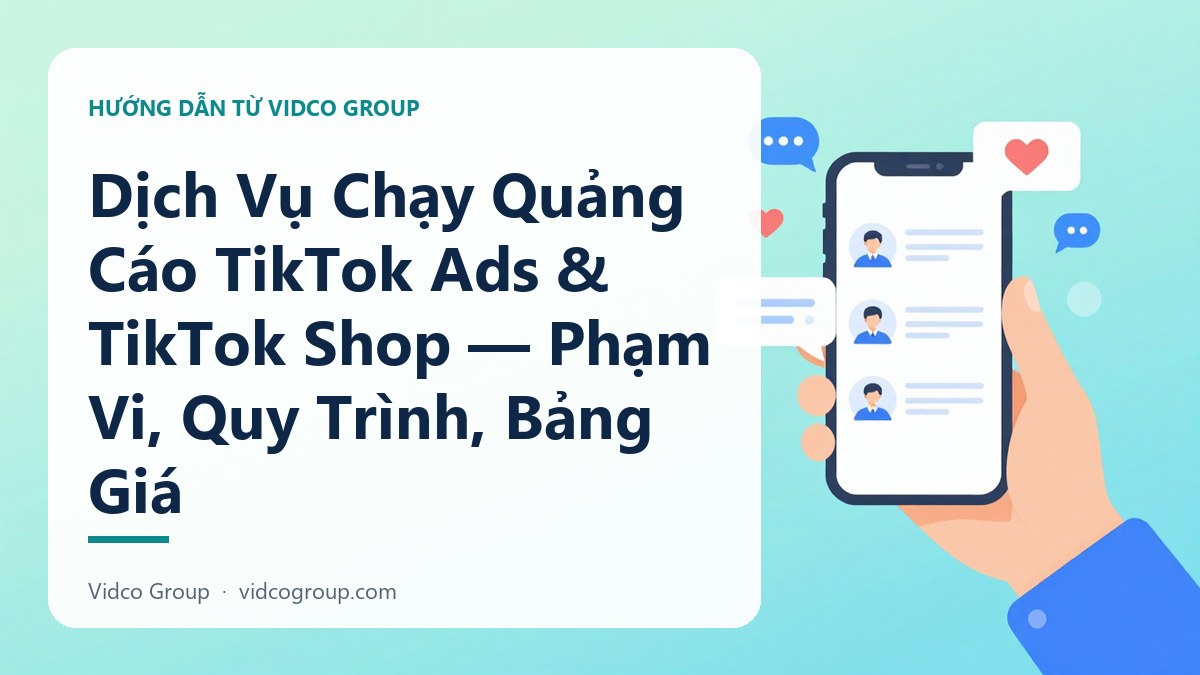 Hình minh họa: Dịch Vụ Chạy Quảng Cáo TikTok Ads & TikTok Shop — Phạm Vi, Quy Trình, Bảng Giá