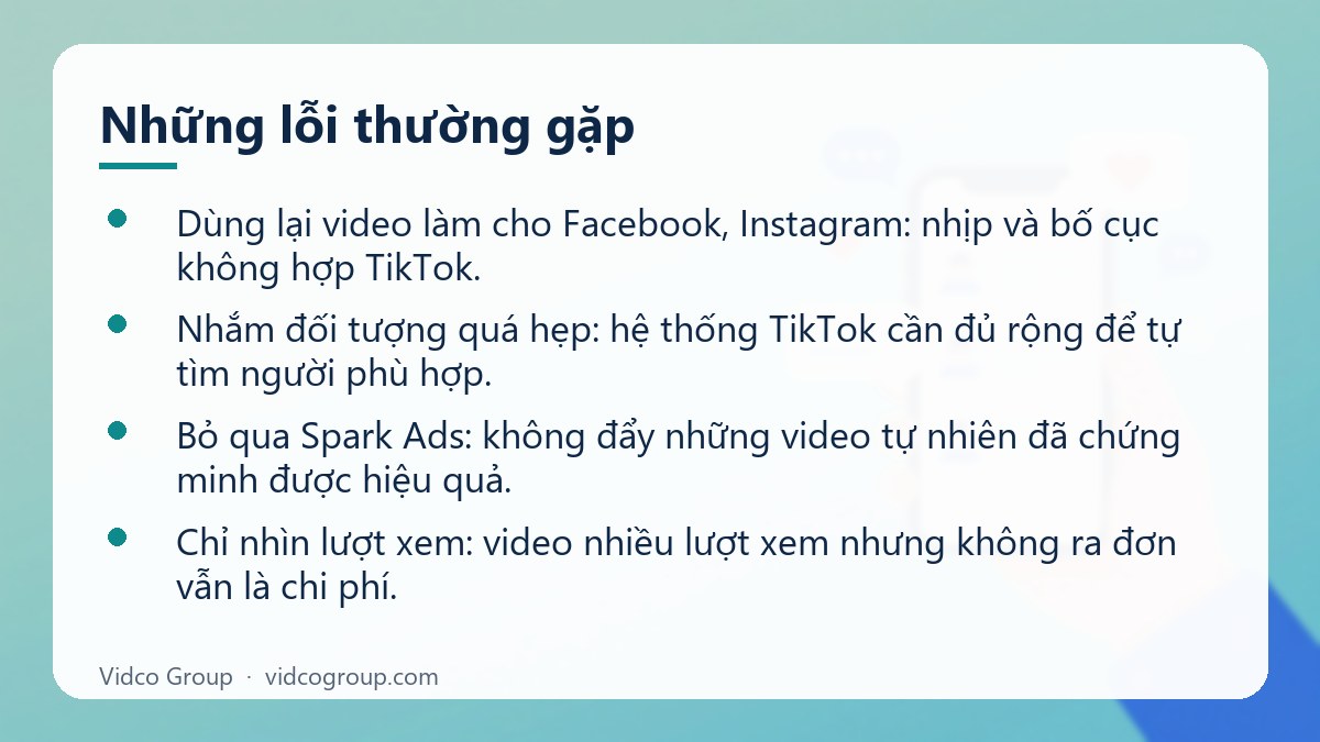 Danh sách: Những lỗi thường gặp
