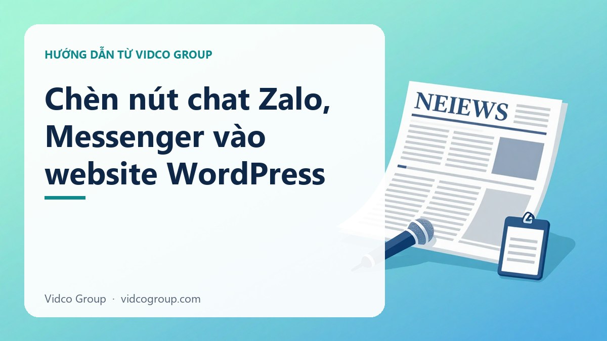 Hình minh họa: Chèn nút chat Zalo, Messenger vào website WordPress