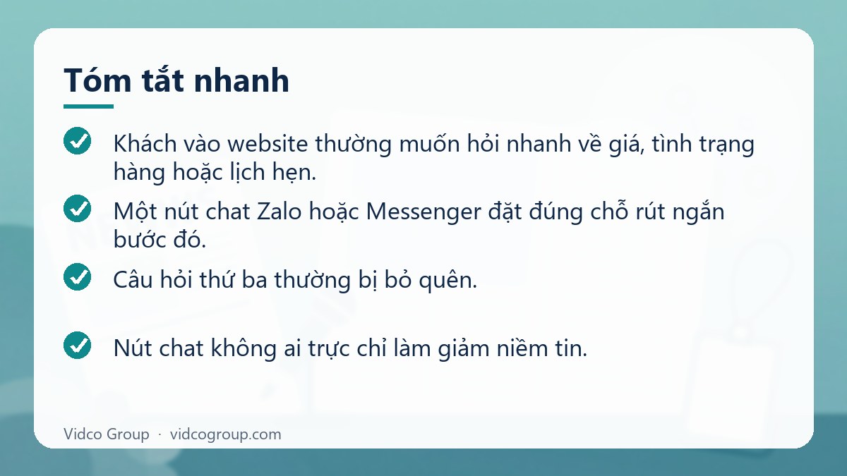 Tóm tắt nhanh: Chèn nút chat Zalo, Messenger vào website WordPress