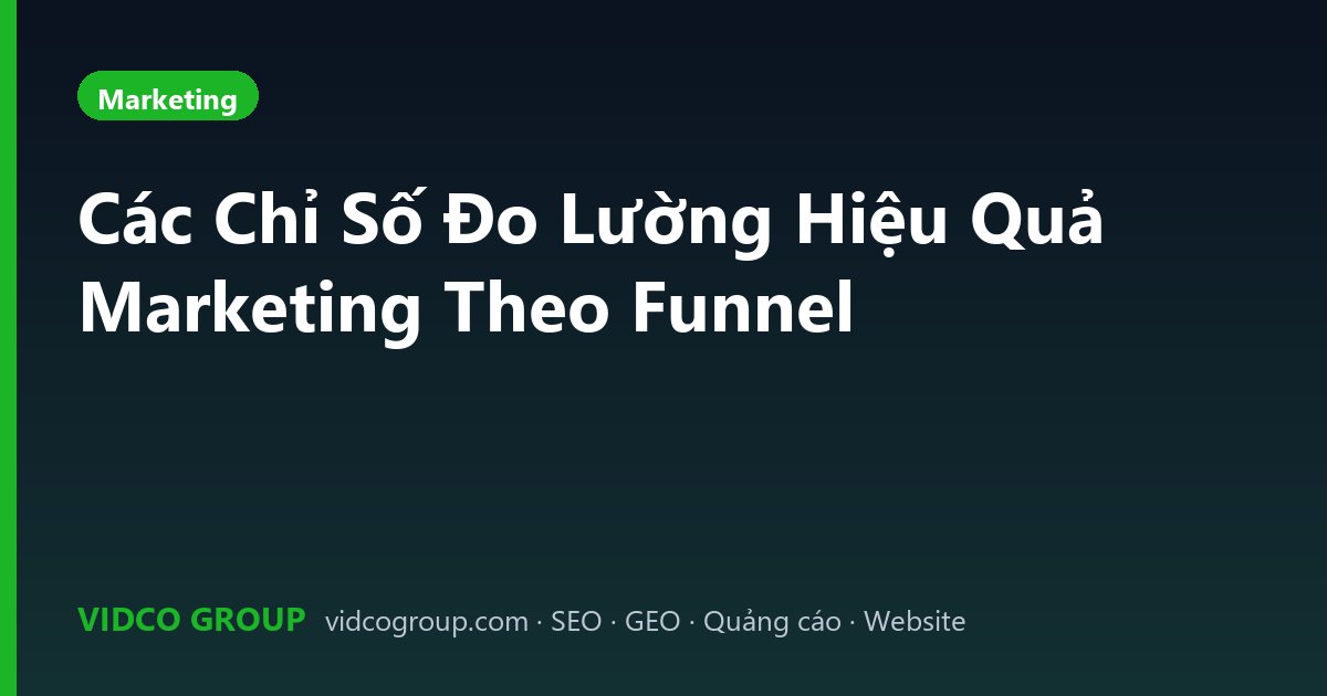 Các Chỉ Số Đo Lường Hiệu Quả Marketing Theo Funnel
