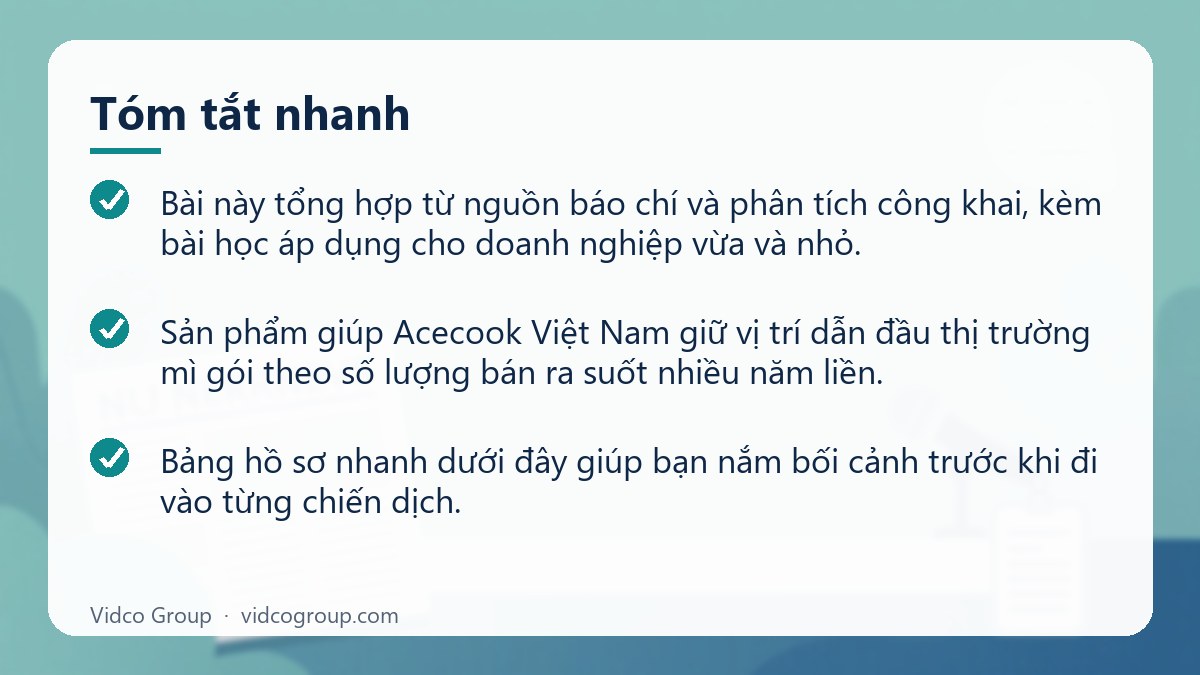 Tóm tắt nhanh: Chiến dịch PR của Hảo Hảo