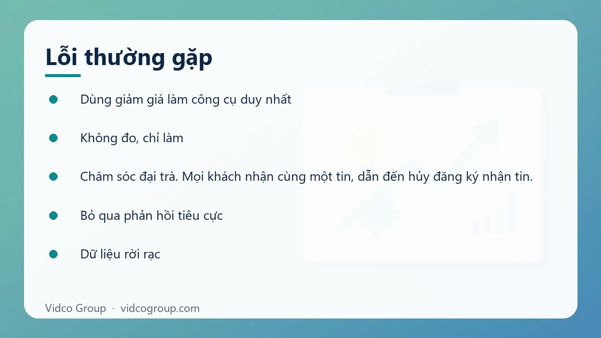 Danh sách: Lỗi thường gặp