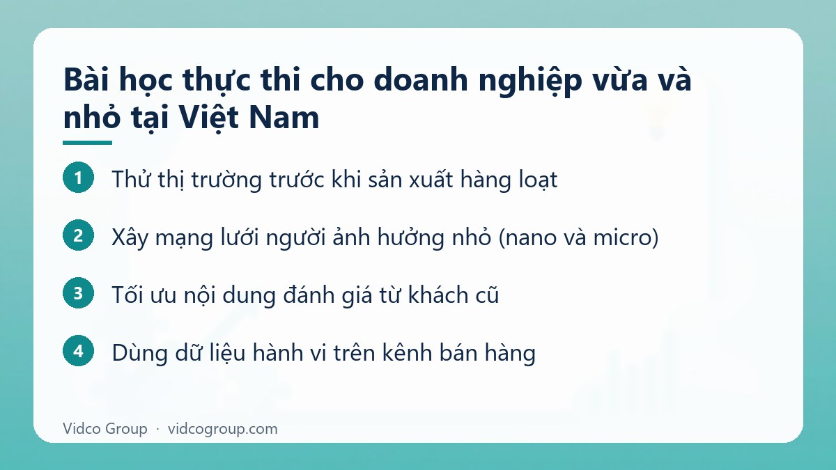 Các bước: Bài học thực thi cho doanh nghiệp vừa và nhỏ tại Việt Nam