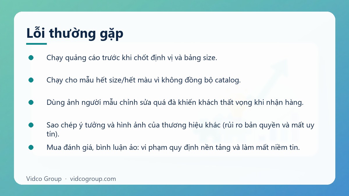 Danh sách: Lỗi thường gặp
