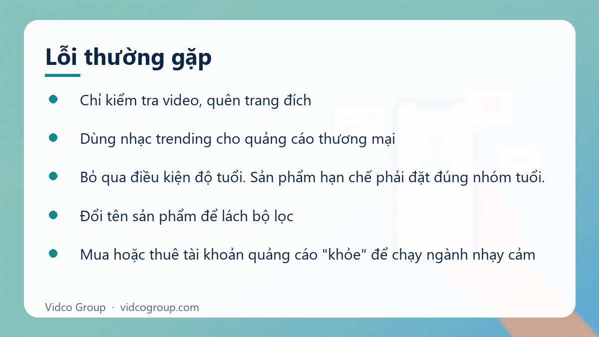 Danh sách: Lỗi thường gặp