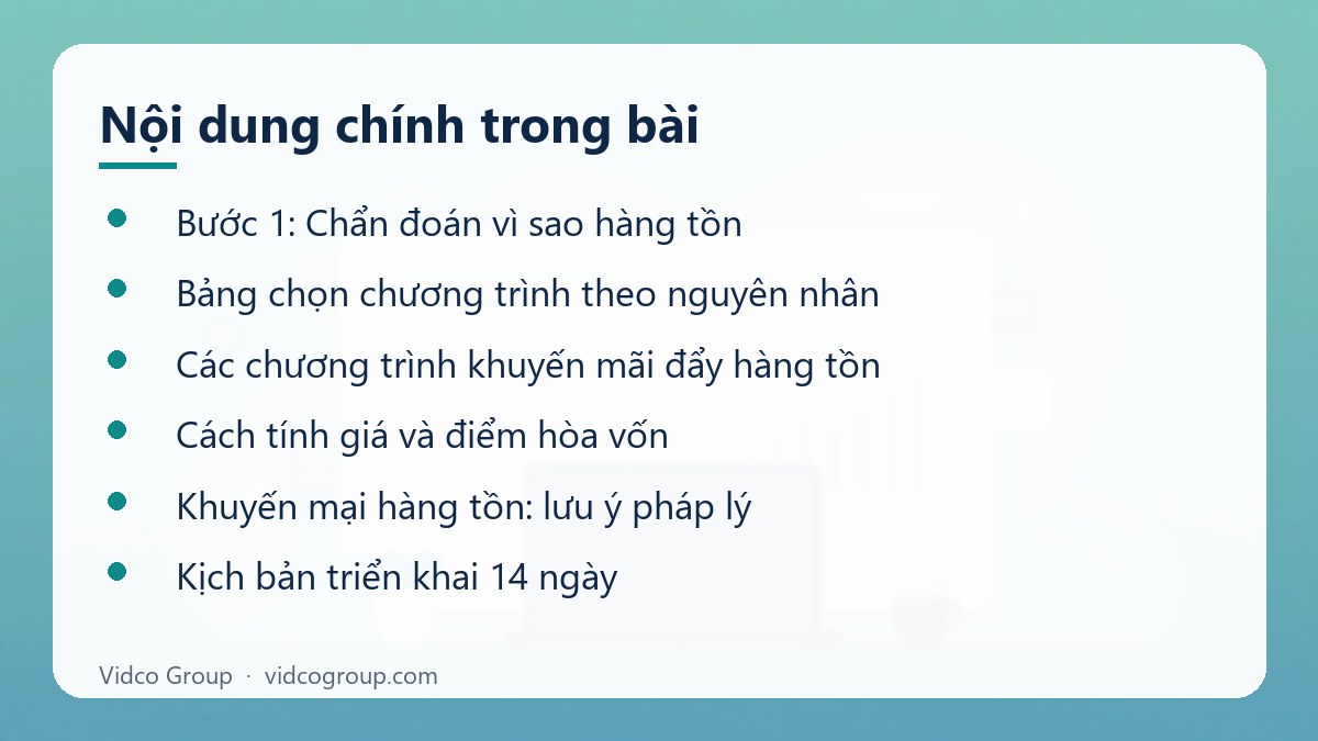 Nội dung chính: Chương trình khuyến mãi đẩy hàng tồn kho đúng quy định