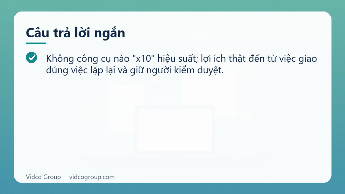 Câu trả lời ngắn: Công cụ AI tăng hiệu suất làm việc cho marketer