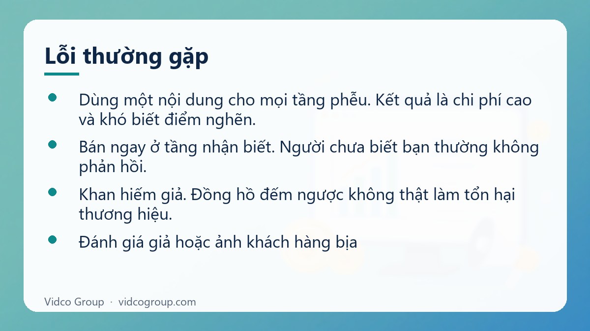 Danh sách: Lỗi thường gặp