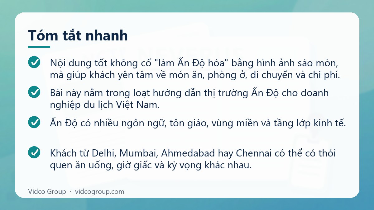 Tóm tắt nhanh: Cách viết nội dung du lịch cho khách Ấn Độ