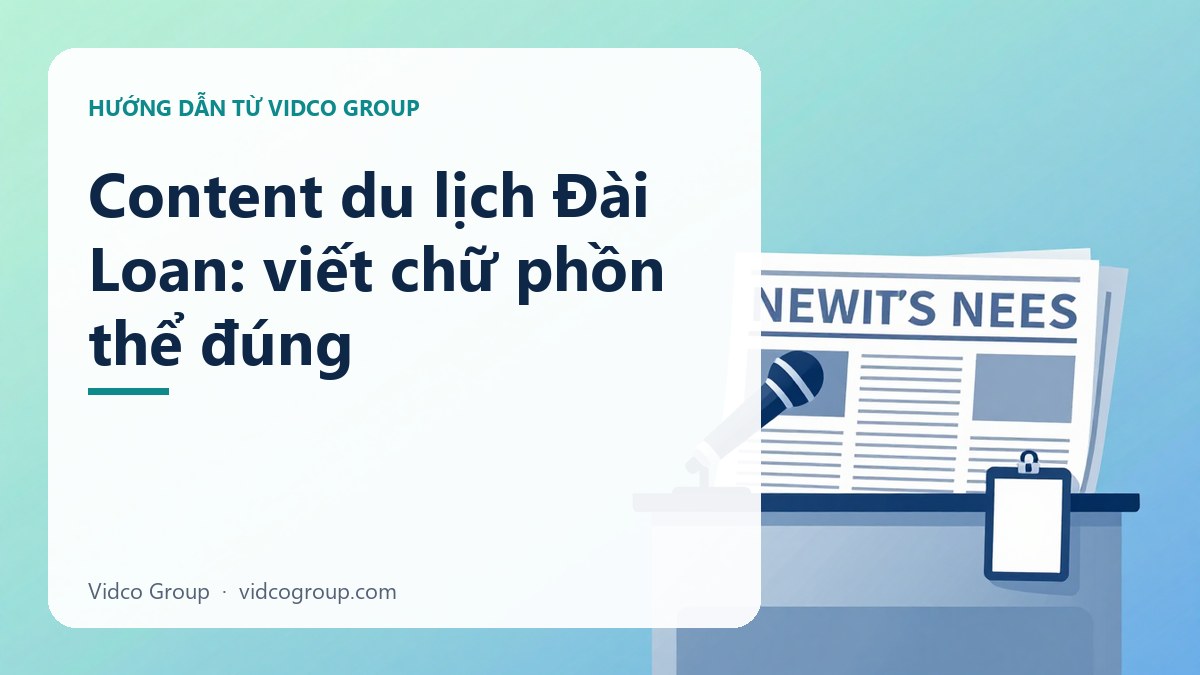 Hình minh họa: Content du lịch Đài Loan: viết chữ phồn thể đúng