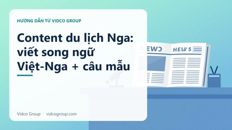 Content du lịch Nga: viết song ngữ Việt-Nga + câu mẫu