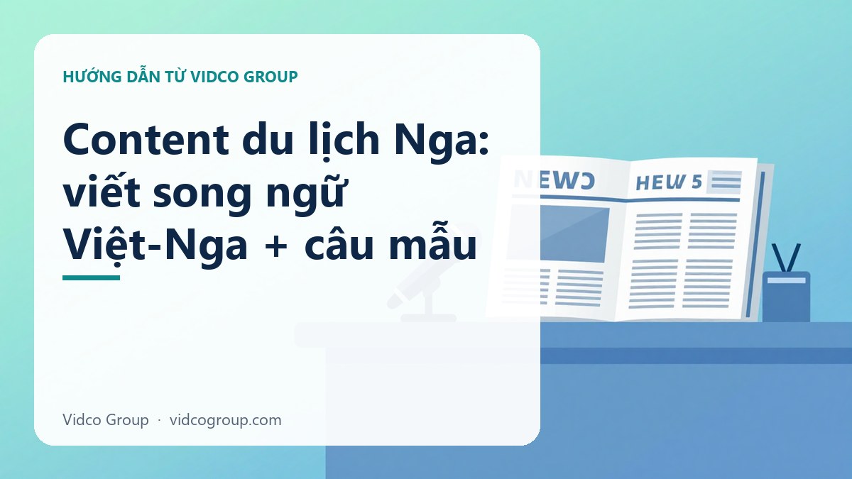 Content du lịch Nga: viết song ngữ Việt-Nga + câu mẫu