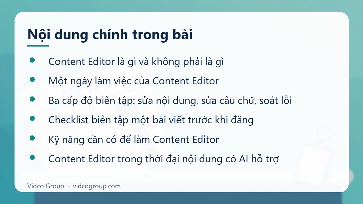Nội dung chính: Content Editor là gì