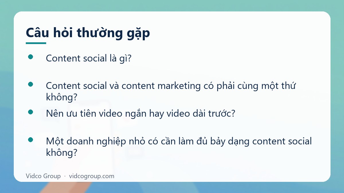 Một số câu hỏi thường gặp về Content social là gì