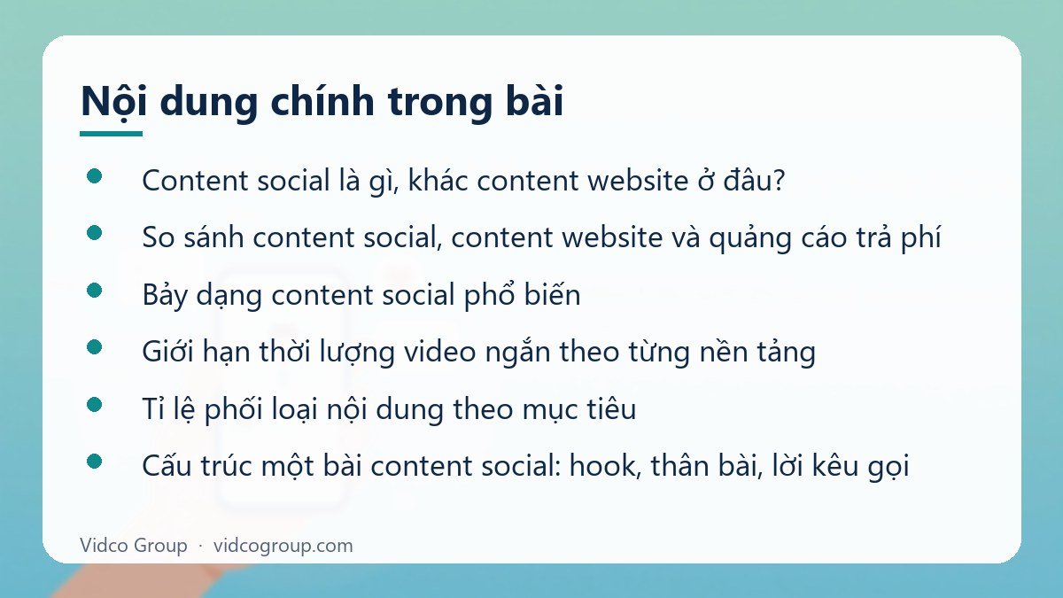 Nội dung chính: Content social là gì
