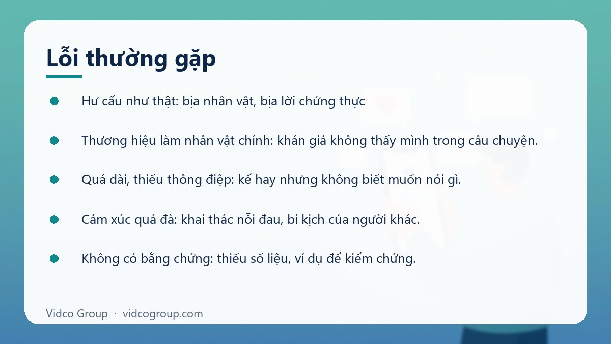 Danh sách: Lỗi thường gặp