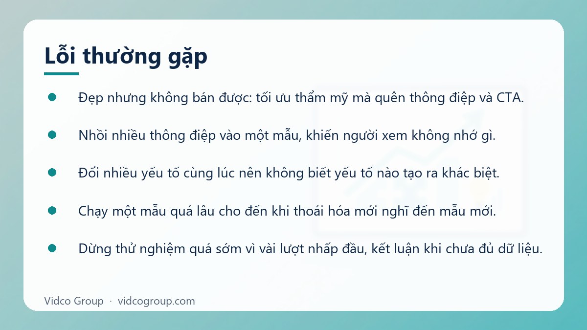Danh sách: Lỗi thường gặp