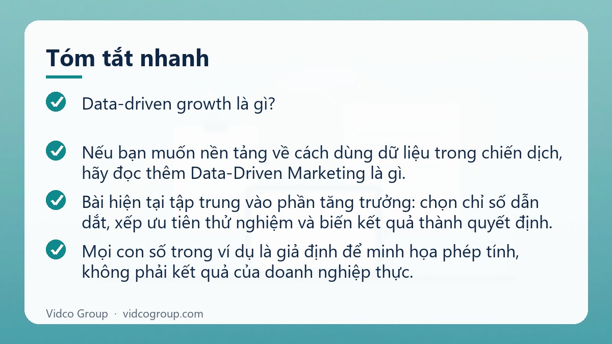 Tóm tắt nhanh: Data-driven growth là gì