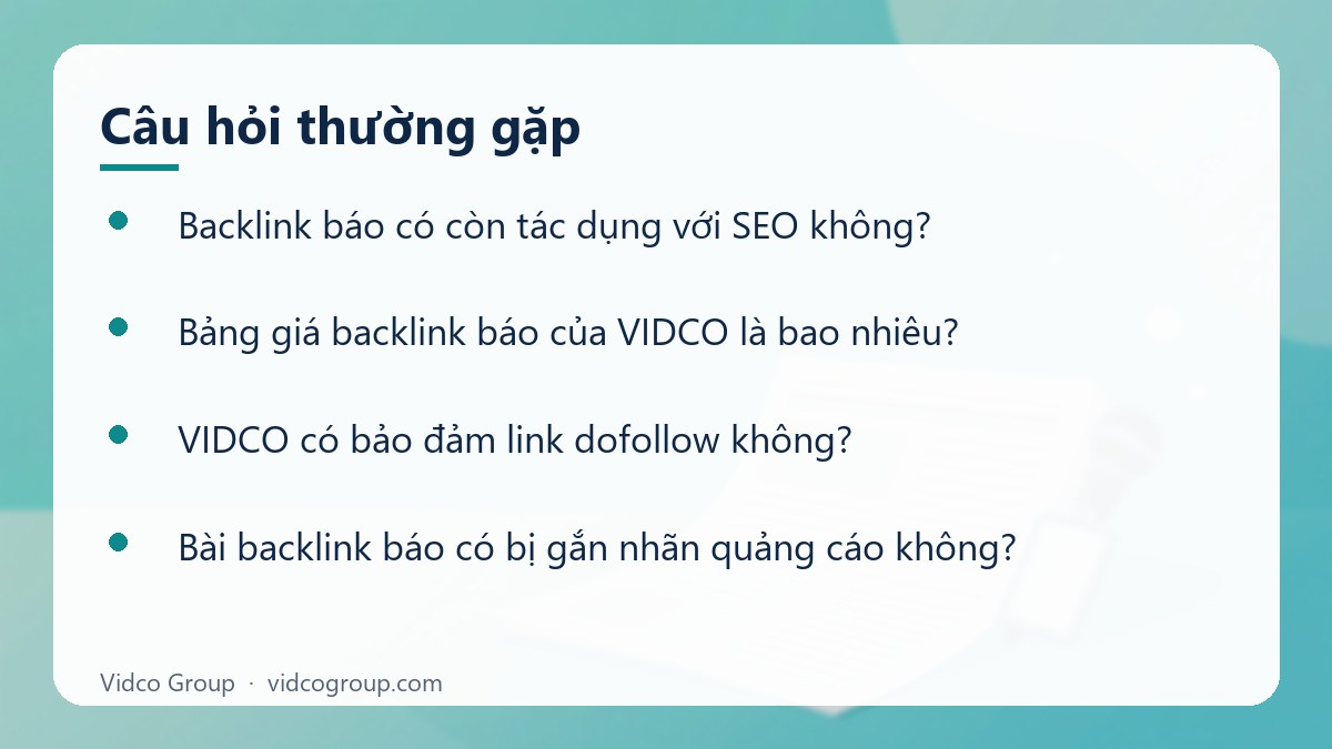 Một số câu hỏi thường gặp về Dịch vụ backlink báo