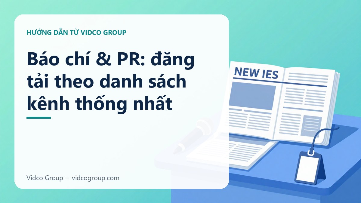Báo chí & PR: đăng tải theo danh sách kênh thống nhất