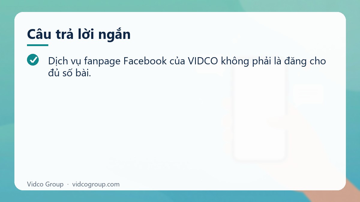 Câu trả lời ngắn: Dịch vụ Facebook