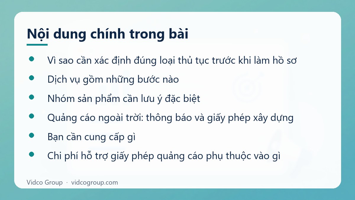 Nội dung chính: Dịch vụ giấy phép quảng cáo
