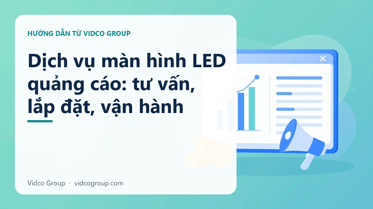 Hình minh họa: Dịch vụ màn hình LED quảng cáo: tư vấn, lắp đặt, vận hành