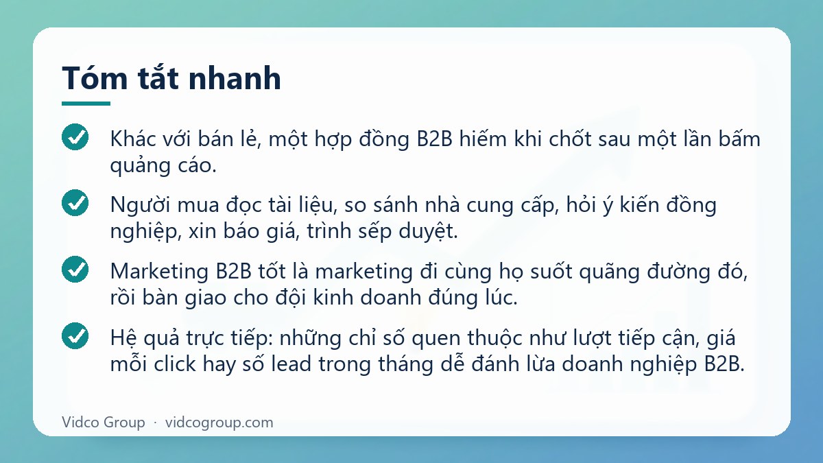 Tóm tắt nhanh: Dịch vụ marketing B2B