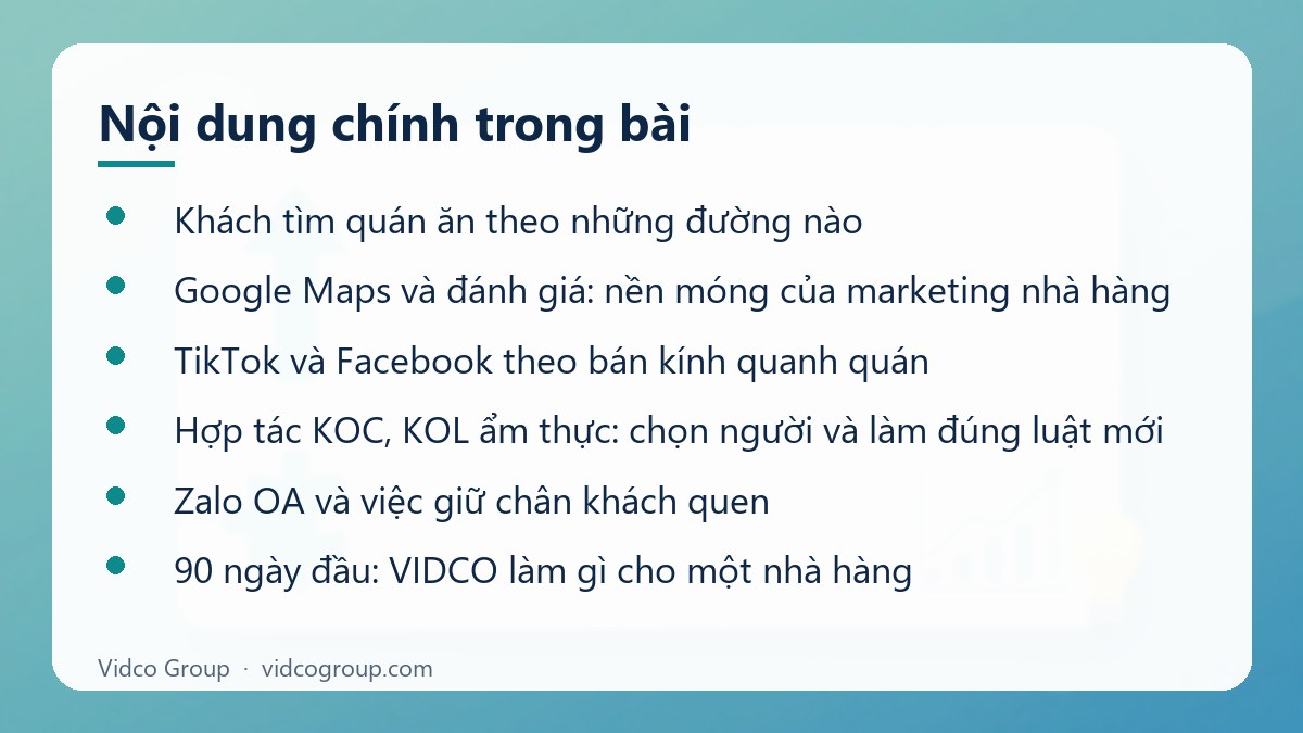 Nội dung chính: Dịch vụ marketing nhà hàng