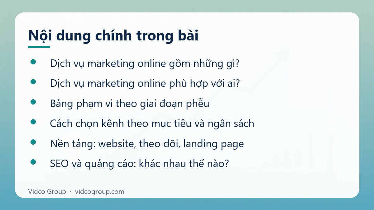 Nội dung chính: Dịch vụ marketing online