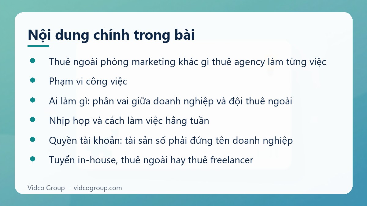 Nội dung chính: Dịch vụ marketing thuê ngoài