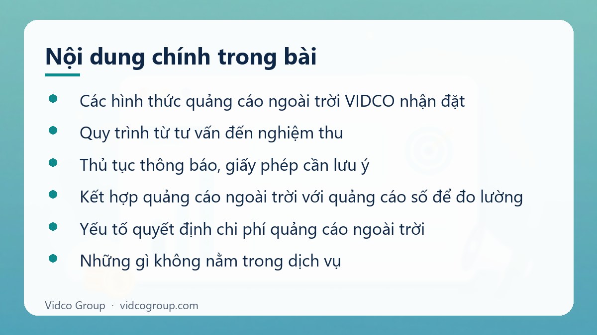 Nội dung chính: Dịch vụ quảng cáo ngoài trời