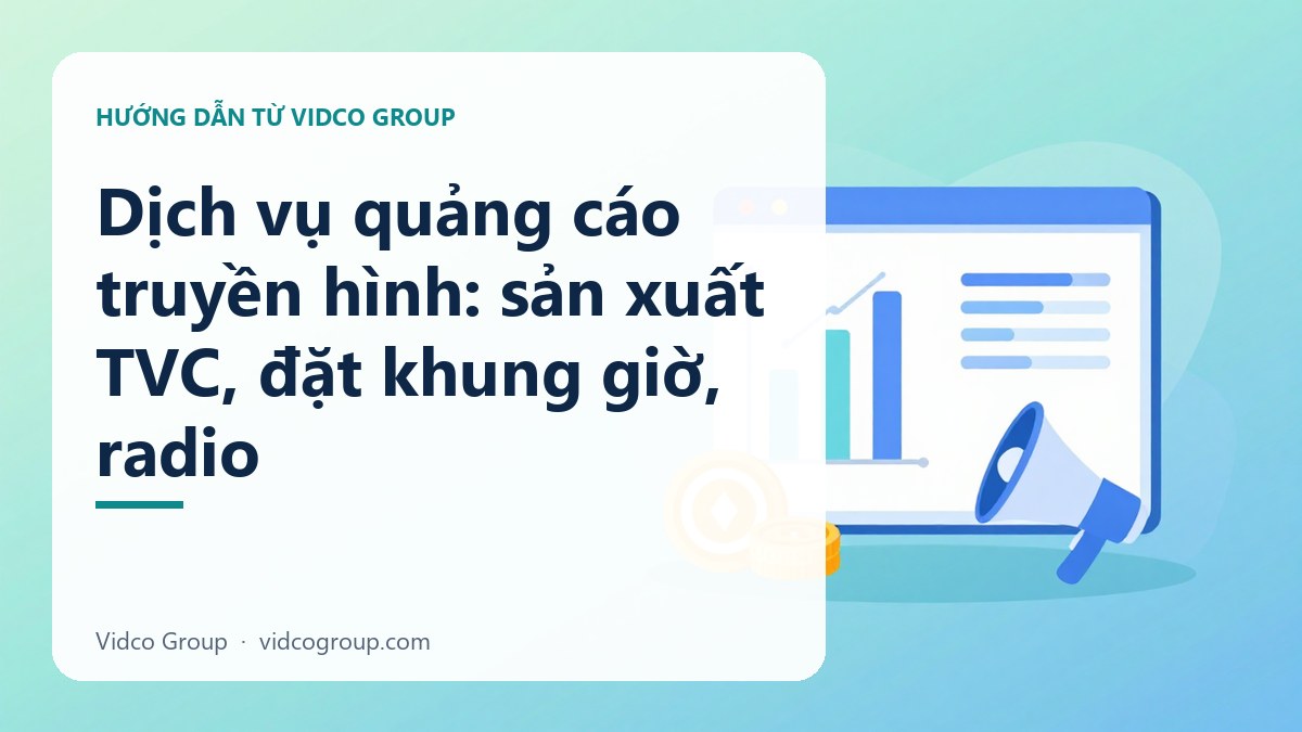 Dịch vụ quảng cáo truyền hình: sản xuất TVC, đặt khung giờ, radio