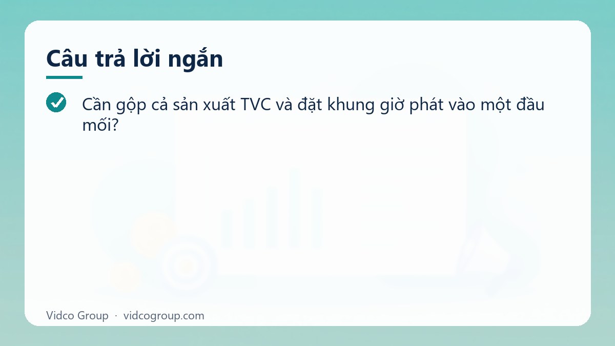 Câu trả lời ngắn: Dịch vụ quảng cáo truyền hình