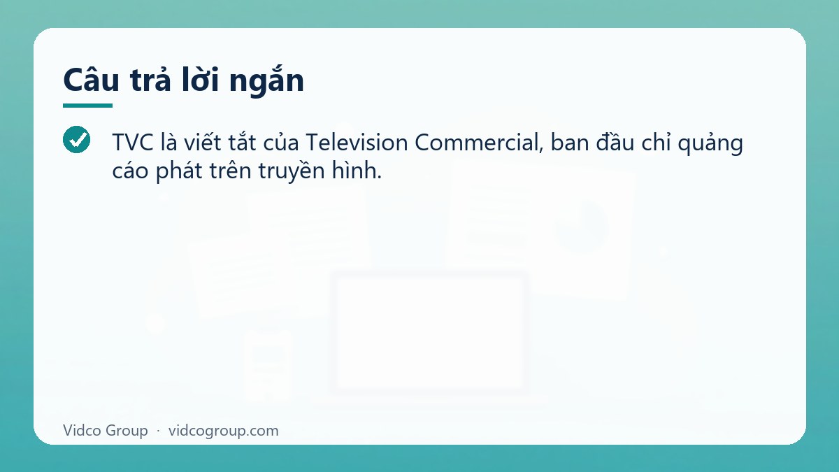 Câu trả lời ngắn: Dịch vụ quay TVC quảng cáo, video sản phẩm và chụp ảnh sản phẩm